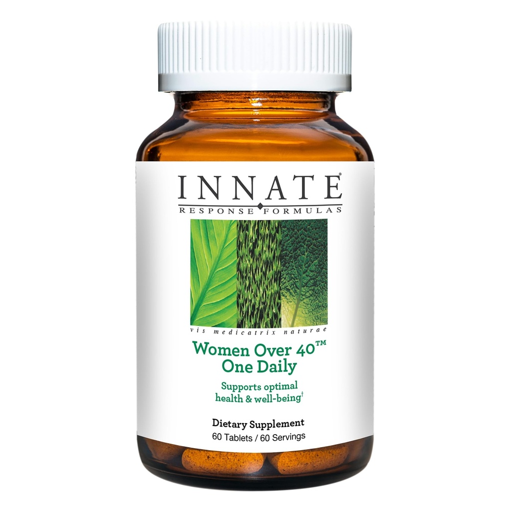 INNATE Response Formulas Women Over 40 One Daily - Daily Multivitamin For Women Over 40 - With Vitamins A, C, and E - Vegetarian, Non-GMO - Made Without 9 Food Allergens - 60 tabletas (60 Servings)