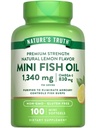 La verdad de la naturaleza Mini Fish Oil Omega 3 ← 100 Softgels ← Burpless Lemon Flavor ← No Gluten Suplemento gratuito