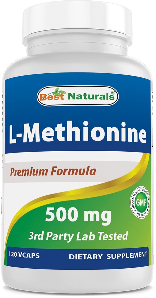 Los mejores naturales L-Metionina 500 mg 120 cápsulas vegetales