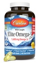 Carlson - Elite Omega-3 Gems, 1600 mg Omega-3 ácidos grasos incluyendo EPA y DHA, suplemento de aceite de pescado noruego, fuente sostenible Omega 3 cápsulas de aceite de pescado, Lemon, 130 Softgels