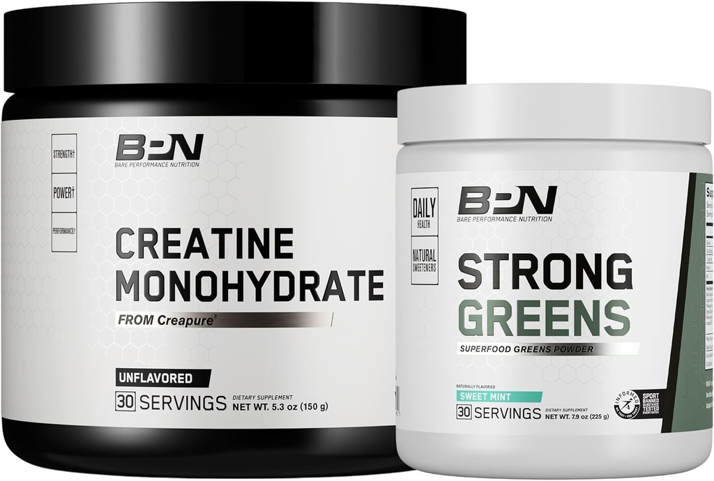 BARE PERFORMANCE NUTRITION BPN Cretina Monohydrate & Strong Greens Bundle