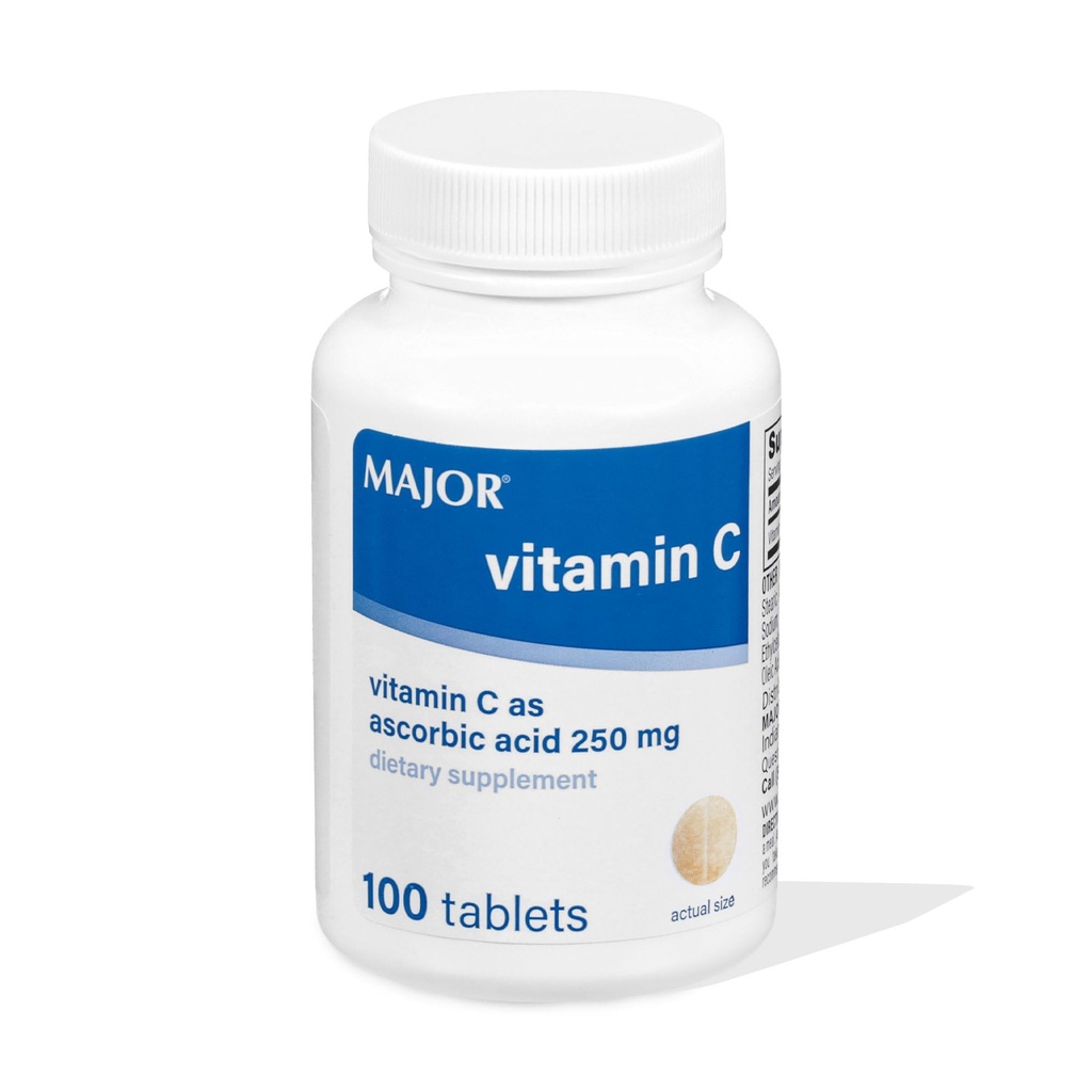 MAJOR Vitamina C 250 Mg - Suplemento dietético - 100 Tabletas (1 Pack)