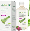 AloeCure USDA Organic Aloe Vera Juice Grape Flavor, Made Within 12 Hours of Harvest - Pure Aloe Vera Digestive & Immune Health Supplement, Helps Maintain Balanced Stomach Acidity, 16.7oz Botella