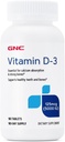 GNC Vitamina D3 125mcg Suplemento, 5000 UI, soporta los dientes y la salud ósea, 180 servicios