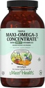 Suplemento de la Omega 3 - Petróleo Pez Omega-3 Concentrado con Vitamina D3 - Fuente Potente de ácidos grasos EPA/DHA - Corazón, Cerebro, Salud Conjunta - Kosher Certified Wild Caught Marine Fish - 180 Softgels