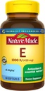 Nature Made Vitamina E 450 mg (1000 UI) dl-Alpha Softgels, 60 Cuenta para soporte antioxidante (Pack of 3)