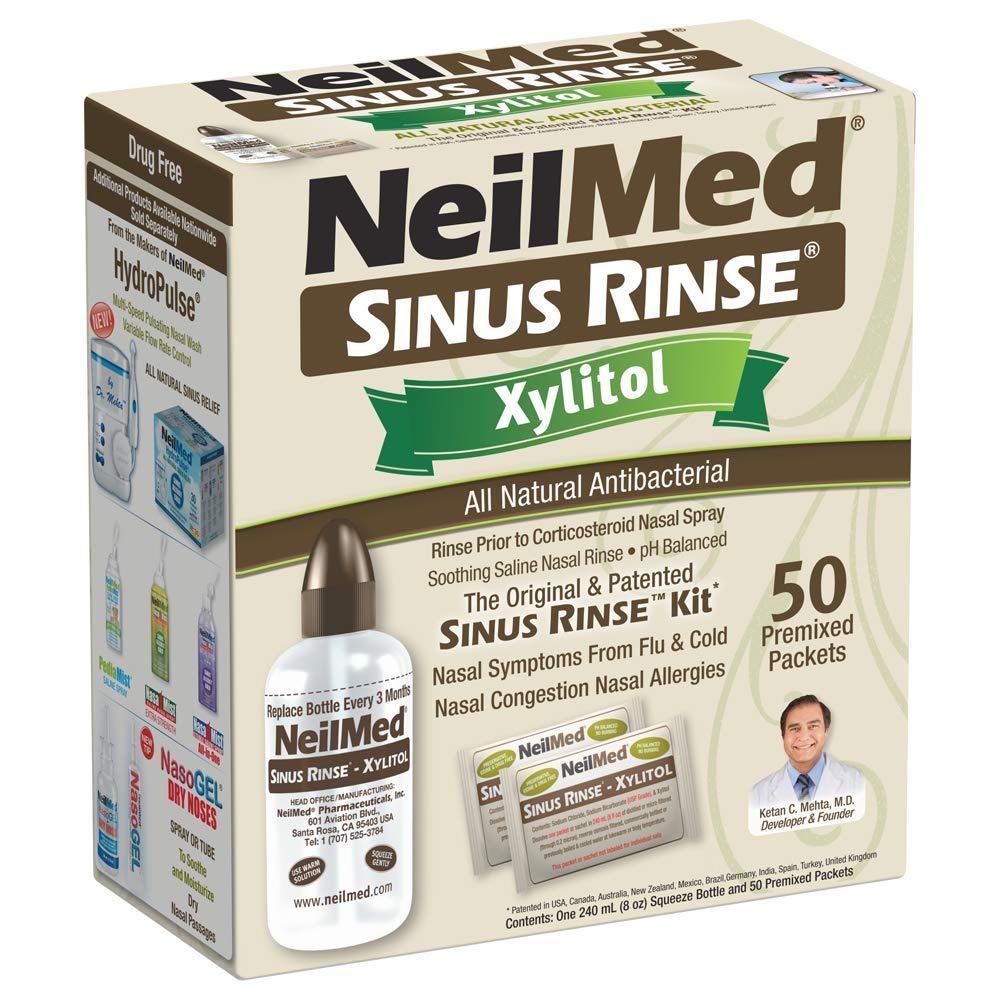 NeilMed Sinus Rinse Kit con Xylitol, 50 Conde (Pack of 1)