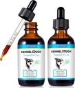 Tos de Kennel para el tratamiento de la tos de perros, suplemento de tos natural para perros, alivio de la congestión de perros suaves, alivio de alergia al perro líquido (2 Fl Oz (Pack de 2))