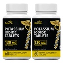 Fusiones de la naturaleza Tablas de Iodida de Potasio (Pack of 2) 130mg - 120 Tabletas EXP 10/2032 - YODO Naciente - KI Pills - Yoduro de Potasio
