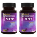 BioEmblem Natural Sleep Aid for Adults with Melatonin, Valerian Root, Suntheanine &amp; More peru Healthy Sleep Supplement ← Herbal Sleeping Pills ← 60 Capsules, 2 Pack