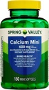 Valle de primavera Calcio 600 mg con vitamina D3, pequeñas pastillas, 150 mini Softgels, carbonato de calcio 600 mg, Incluye (KPplus pegatina)