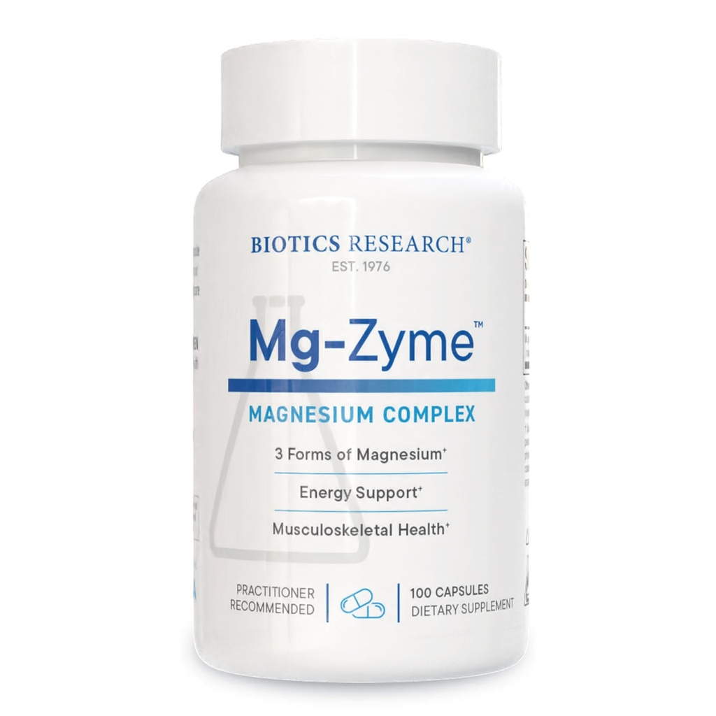 Biotics Research Mg-ZymeTM Triple Magnesium Complex 100 mg- Magnesium Glycinate, Gluconate, Aspartate Chelated Supplement, High Absorption, Support Sleep, Energy, Cardiovascular Health–100 Capsules