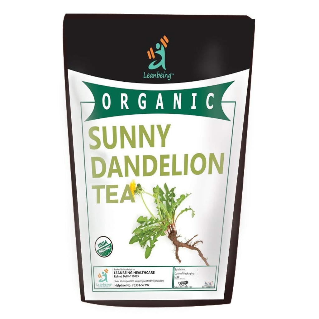 Astha Leanbeing Orgánica Hoja de Dandelión " Root (100Gm) Herbal Tea  durable for Cleansing Liver, Supports Kidney Function and Health