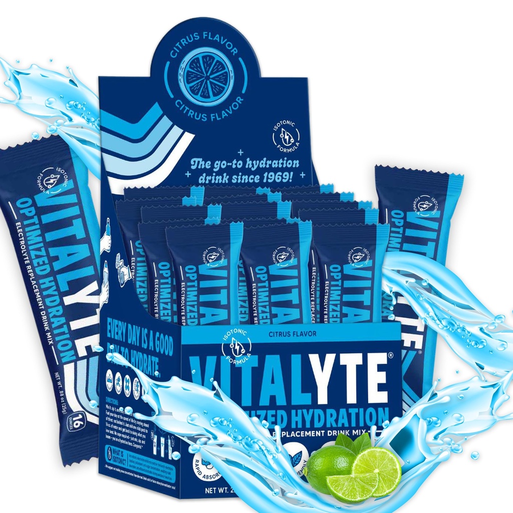 Vitalyte Electrolytes Packets Isotonic Sports Drink ¦ Electrolytes Powder Packets Sports Nutrition Electrolyte Replacement Drinks Dehydration Relief Packets