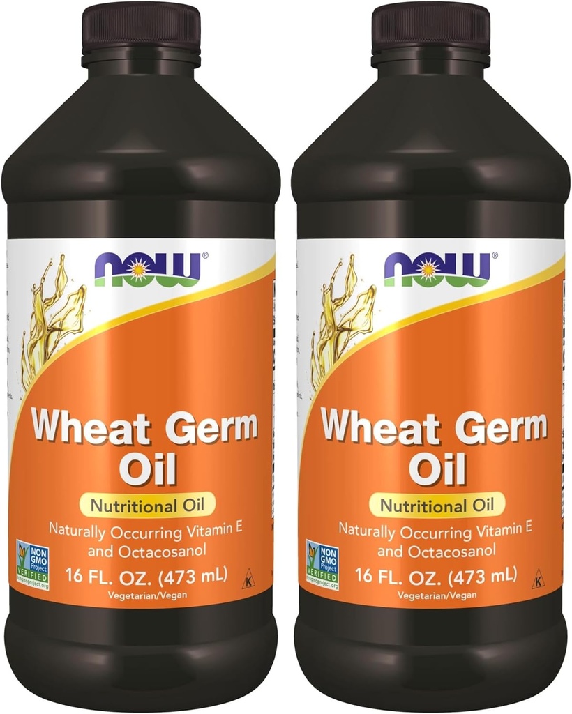 AHORA Suplementos, Aceite de Germ de Trigo con ácidos grasos esenciales (EFAs), aceite nutricional, 16 onzas (Pack of 2)