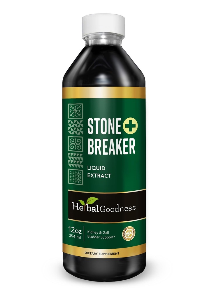 Herbal Goodness Stone Breaker - Organic Chanca Piedra Kidney Breaker and Dissolver with Gallbladder Cleanse for Kidney and Gallbladder Crystal Flush (12.00 Fl Oz (Pack of 1))