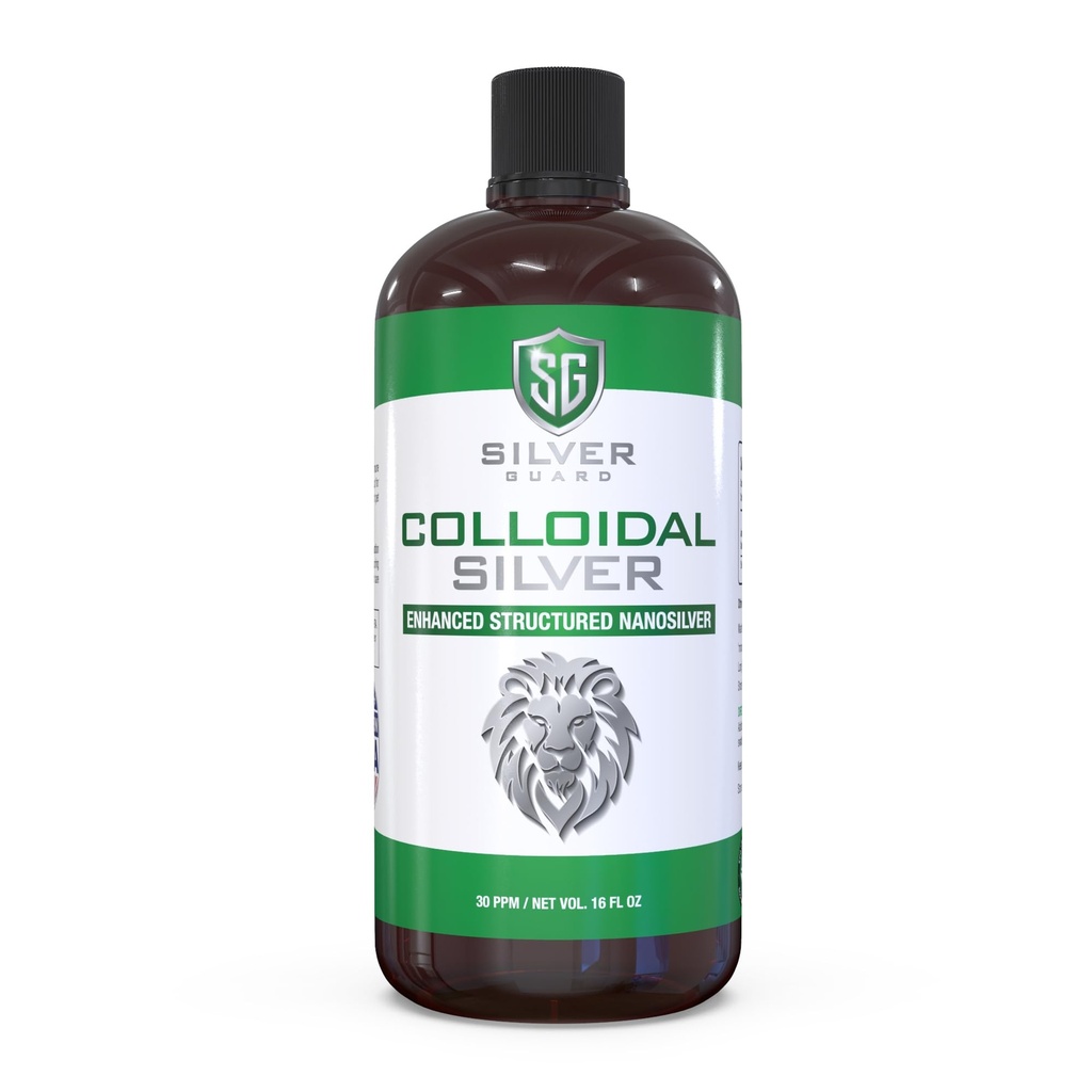 Mejorado Colloidal Plata Liquid Immune Support Suplemento—30ppm Puro &amp; Natural Estructurado Agua de Plata—Organic Colloidal Silver Solution—16 oz Bottle (1 Pack)