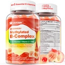 Super Methylated Complejo de vitamina B - Todas las vitaminas B + Omega-3, Magnesium, CoQ10, Ashwagandha,Vitamin C, TMG- Para Mujeres Men- Methyl B12 2000 mcg, Methylfolate, B1,B2, B3,B5,B6,B7- Sugar Gratis