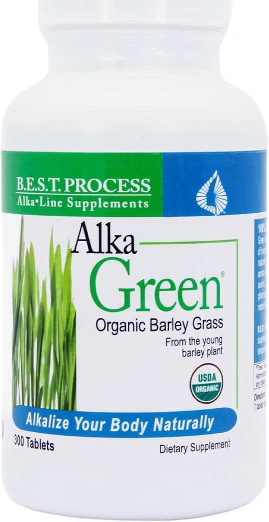 Alka•Características verdes Alkaline del mejor proceso — Nutrient Dense Organic Barley Grass Suplemento — Fuente natural de Enzymes " Aminoácidos