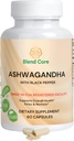 Ashwagandha con Black Pepper Ashwagandha Suplementos – 60 Conde Pure Ashwagandha Capsules para Immune Support, Energy Boost – Non-GMO Vegan Friendly Ashwagandha Complejo
