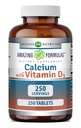 Fórmulas asombrosas Calcio con Vitamina D3 Suplemento TENIDO Tabletas TENIDOS NO-OMG TENIDO Gluten-Free TEN Made in USA (1 Pack, 250 Conde)