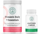 Women's Daily 7 Essentials " Adaptogen Bundle Complejo - Paquete Multivitamínico Completo con soporte de adaptación de estrés para la salud óptima de las mujeres