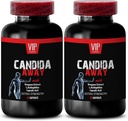 Polvo de reishi orgánico - CANDIDA AWAY - Limpieza Digestiva (2 botellas 120 cápsulas) - Anti Overgrowth Supplement - Oregano Leaf Extract - Candida away extra strength - candida cleanse - candida
