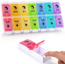 DailyRest Pill Organizer 2 Times a Day, Day Night Pill Case, Pill Box 7 Day, Detachable " Push Button Design, Large Compartment Weekly Pill Box, Medicine Organizer for Fish Oil/Vitamins/Supplements