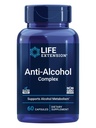 Extensión de la vida Complejo Anti-Alcohol, Vitamina C, zinc, semilla de uva, cardo de leche, extracto de cierre, soporta Metabolismo de alcohol saludable y función de hígado óptima, libre de gluten, no transgénico, 60 cápsulas