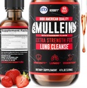 HERBIFY Mullein Drops - Lung Cleanse - Leaf Extract - Powerful Mullein for Immune Support, Detox & Respiratory Support - Made in USA - 4 Oz Strawberry Flavor