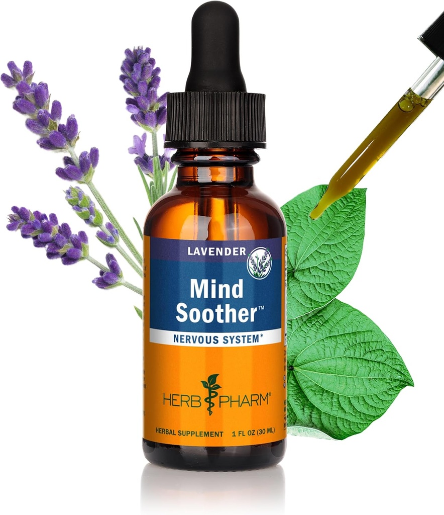 Herb Pharm Anxiety Soother Liquid Herbal Formula con Kava For Nervous System Support - 1 onnce