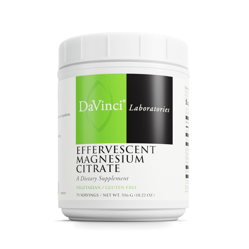 Laboratorios DaVinci - Citrato de magnesio efervescente - 75 Serviciones - 18.22 Oz