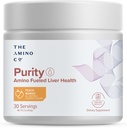 The Amino CO. Purity - Suplemento de soporte para hígado con ácidos esenciales para la limpieza de la desintoxicación del hígado - Boost Liver Health for Optimal Liver Support- Peach Mango, 30 Servimientos