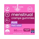 Menstrual Cramp Periodo Gummies True Roots ← PMS Apoyo Suplemento para Mujeres ← Saludable Flujo ← Flo PMS Menstrual Cycle Relief, Cramping and Bloating ← Vegan & Natural Flavors  60 Conde
