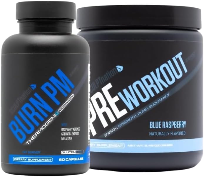 Sculpt Nation by V Shred Burn PM and Pre Workout Blue Raspberry Bundle