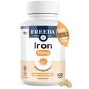 Freeda Ferrous Fumarate – Gentle Iron Tablets for Energy & Red Blood Cell Support, Kosher, Vegan, Easy-to-Swallow, Ideal para Hombres Mujer (100 Tablets)