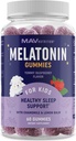 Melatonin Gummies for Kids ← 0,5mg Per Gummy ← Gentle Rest Support for Children Ages 2+ ← Ayuda de descanso a bajo nivel para niños que viven con Lemon Balm & Chamomile ¦ Non-GMO, Third-Party Tested 60ct