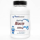 Flush Free Niacin 500mg // 100 Capsules // Pure // por PureControl Suplementos