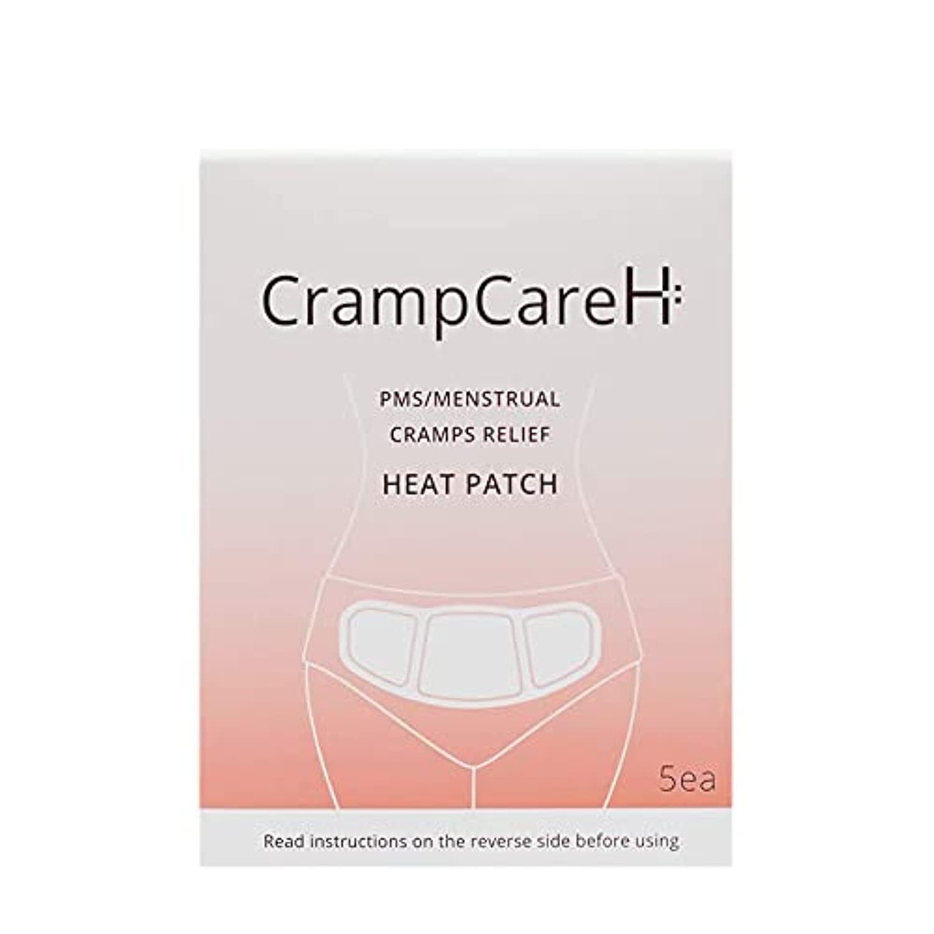 (5 parches) CrampCareH PMS/Menstrual Cramps Alivio Heat Patch con Anillos anchos, FDA Registrado