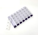 Caja semanal AM/PM Pill Box Portable Travel Prescription & Medication Pill Case Organizer by P plagaP MEDICAL SURGICAL (7-Day / 4-Times-A-Day) with Removable Compartments and Moisture-Proof Design