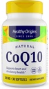 Orígenes saludables® CoQ10 100 mg – Ubiquinona Trans-Isomer Natural – fermentada por levaduras, apoya la salud cardíaca y la energía celular – No GMO 30 Softgels