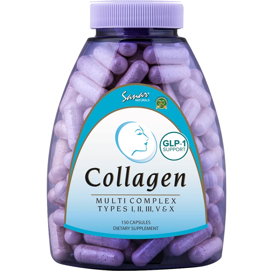 Sanar Naturals Multi Collagen Pills - Tipo I, II, III, V, X - Extra Strength Hair Skin Nails Joints - Collagen Hidrolyzed para Mujeres y Hombres, 150 cápsulas
