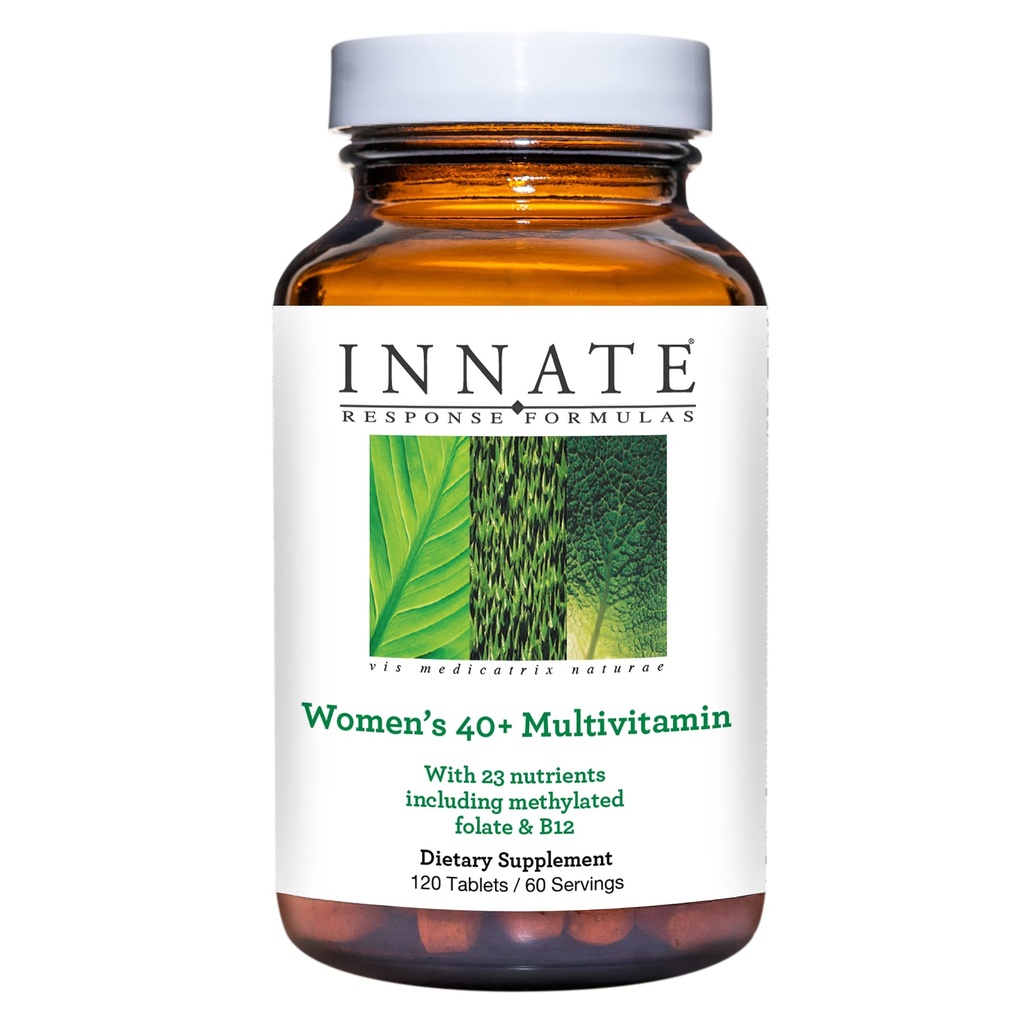 Respuesta inicial Fórmulas Mujer 40+ Multivitamina - Multivitamínico diario para mujeres 40 y más - Incluye folato metilado y B12 - Hecho sin 9 alérgenos alimentarios - 120 Tabletas (60 Servimientos)