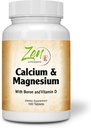 Suplementos Zen - Hi Potency Calcium &amp; Magnesium con D3 " Boron para la absorción mejorada, soporta la salud ósea " Densidad 100-Tabs
