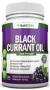 Black Currant Oil - 1000 Mg - 180 Softgels - Cold-Presed Puro Currant Seed Oil - Hexane Gratis - 140mg GLA Por Serving - Regulates Hormonal Balance - Great For Immune System, Hair and Skin
