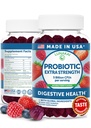 Lunakai USA hizo Gummies Probióticas - 5 millones de UF, Vegan, No GMO, Gluten-Free - Digestive &amp; Immune Support for Women &amp; Hombre - 60 Gummies Chewable