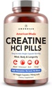 AMANDEAN Creatine HCl Pills. American Made CON-CRET. 120 cápsulas. 7X Concentrated vs Monohydrate Powder. No Bloat. Muscle, Energy, Cognitive, Recovery Support for Men & Women. Gluten Free, Non-GMO.
