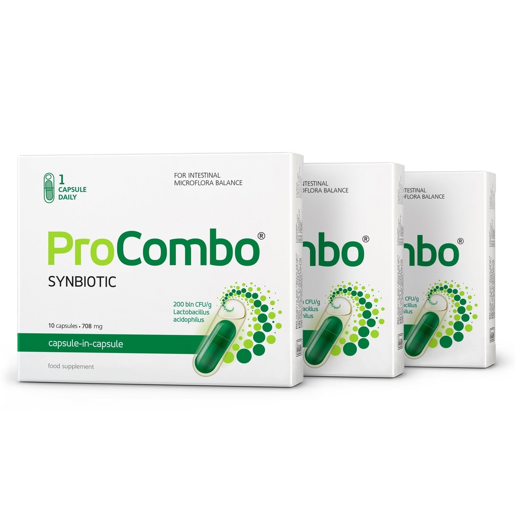 El sinbiótico inteligente con entrega específica de las buenas bacterias. Doble Cápsula y Fórmula Líquida para Resultados Rápidos. 1 Cápsula por día(Pack of 3)