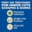 Globe (144 Pack) Ungüento antibiótico triple 0.9g Single Packet, First Aid Kit for Minor Scratches, Wounds, Cuts and Burns, Prevents Infection Active Ingredients Compare to Leading Brand, Travel Size