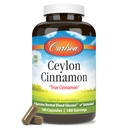 Carlson - Ceylon Cinnamon, Suplementos de canela, 500 mg, píldoras de extracción de canela, cápsulas de canela de Ceylán, 180 cápsulas